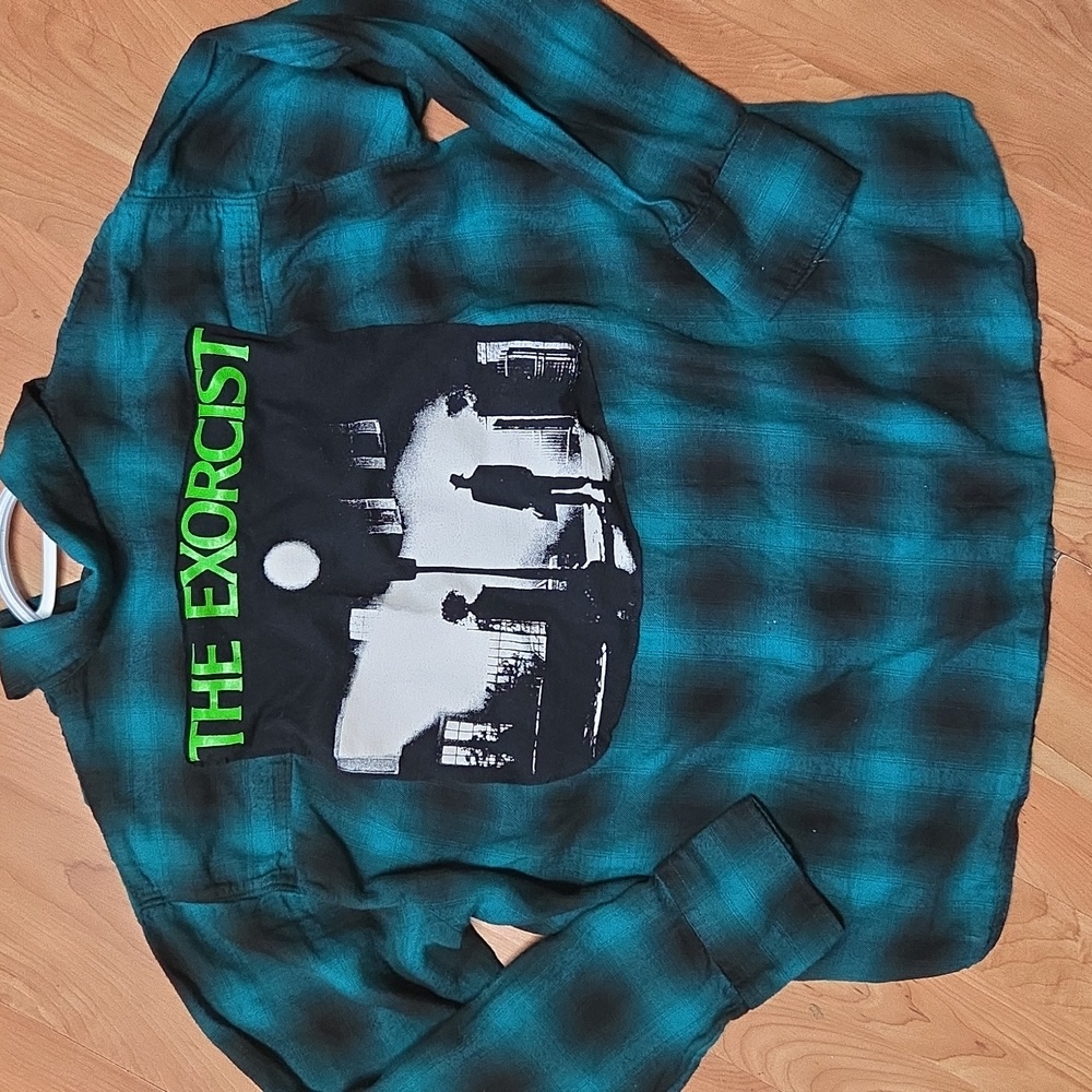 The exorcist upcycled Flannel shirt